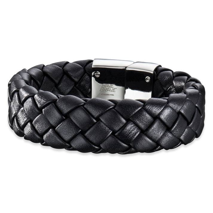 Save Brave Geflochtenes Lederarmband Kilo - braun & schwarz Nur für heute
