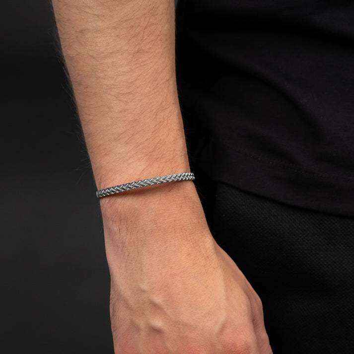 Save Brave Armreif Weave mit glänzendes Webmuster Begrenzt auf 3 Tage