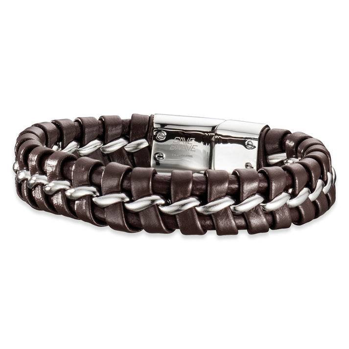 Save Brave Armband Lima aus geflochtenem Leder & Edelstahl Günstig kaufen