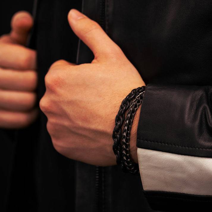 Save Brave Gliederarmband Justin aus Edelstahl Sonderangebote