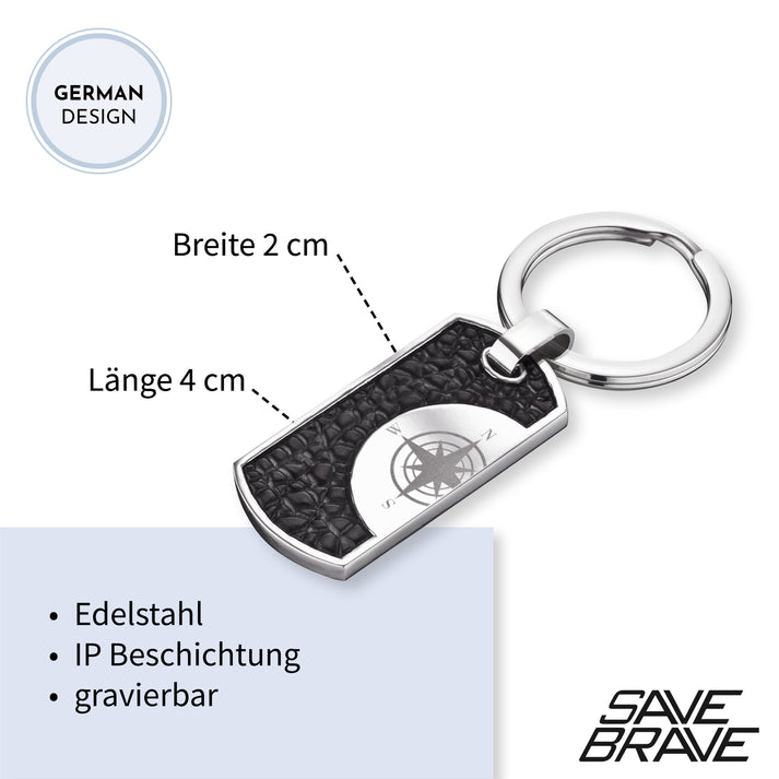 Save Brave Schlüsselanhänger aus Edelstahl Riesige Ersparnisse