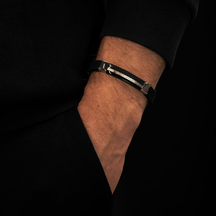 Save Brave Armband Xray aus Kautschuk & Edelstahl Kostenlose Rückgabe