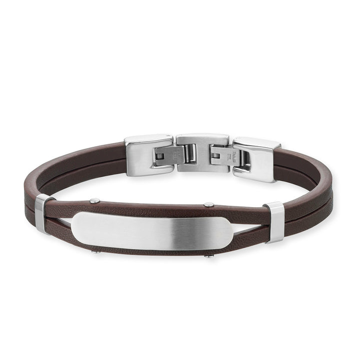 Save Brave Lederarmband Dexter mit Edelstahl Nur noch ein Tag übrig