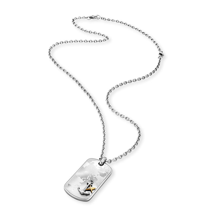 Save Brave Ankerkette mit Anhänger Worldanchor - Welt & Anker gold Rabatte dieses Monats