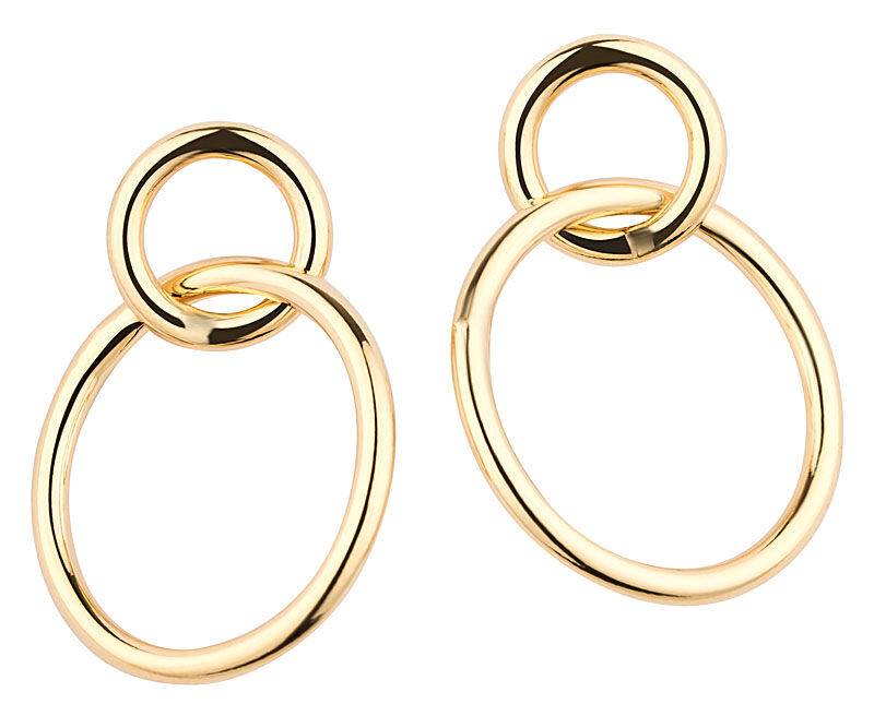 SchwesterSchwester Vergoldete Ohrstecker in Creolenoptik mit verschlungenen Ringen Bestseller