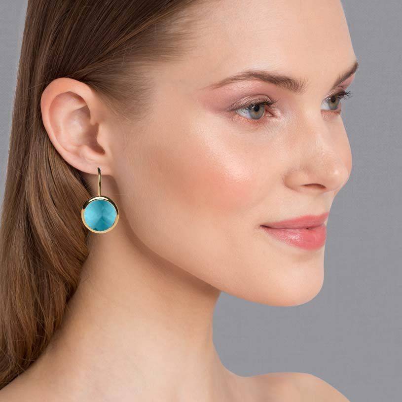 SchwesterSchwester Set aus Ohrhängern mit rundem Kristall in Hellblau und Satin-Haarreif in Hellgrün Tiefpreis