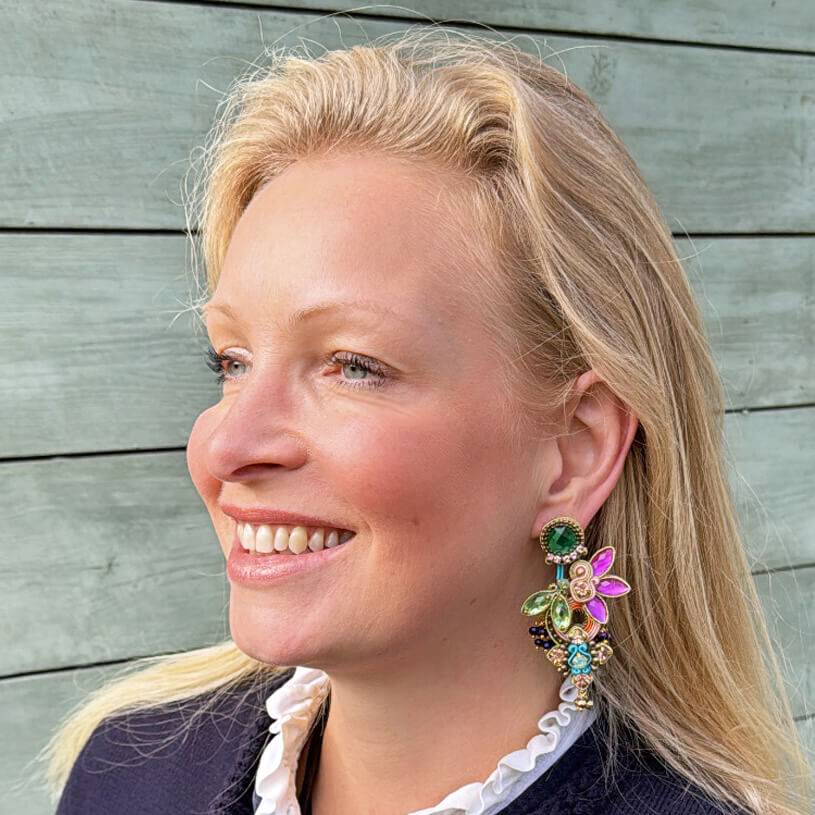 SchwesterSchwester Vorbestellbar - Große Soutache-Ohrstecker in karibischen Farben Fabrikverkauf