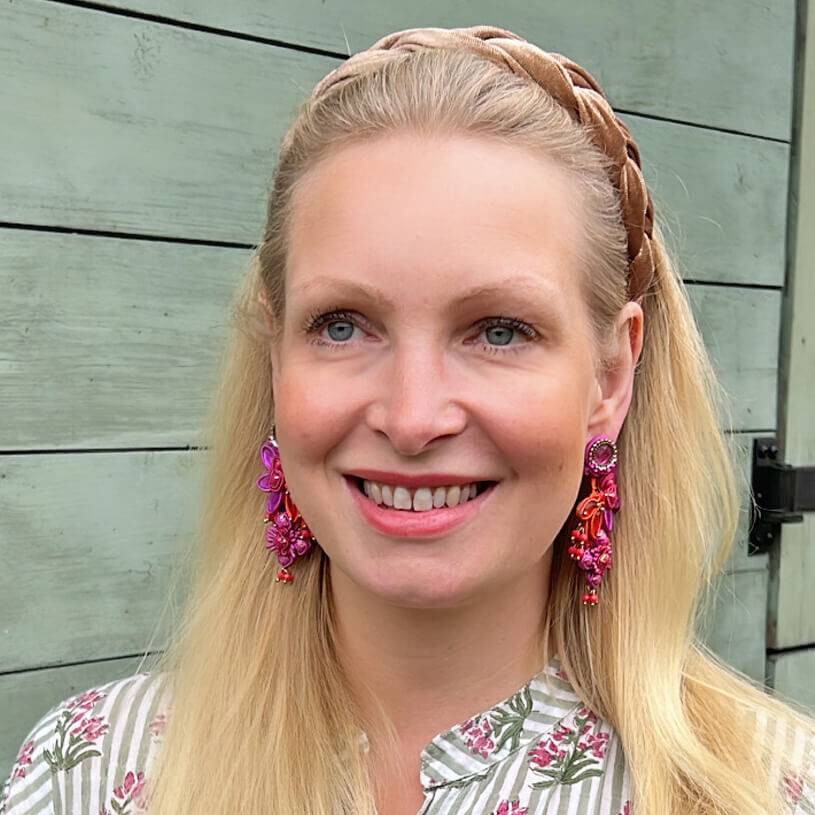 SchwesterSchwester Große Soutache-Ohrringe in Pink, Orange und Violett Günstig kaufen