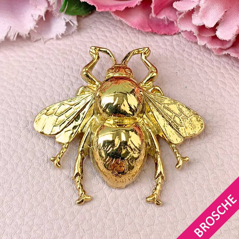 SchwesterSchwester Vergoldete Hummel-Brosche von AmuseToi Outlet